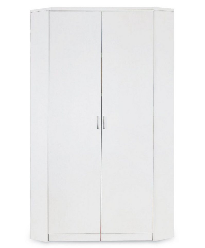 rauch Eckkleiderschrank BREMEN, B 117 x H 199 cm, Alpinweiß, mit 2 Türen,  begehbar