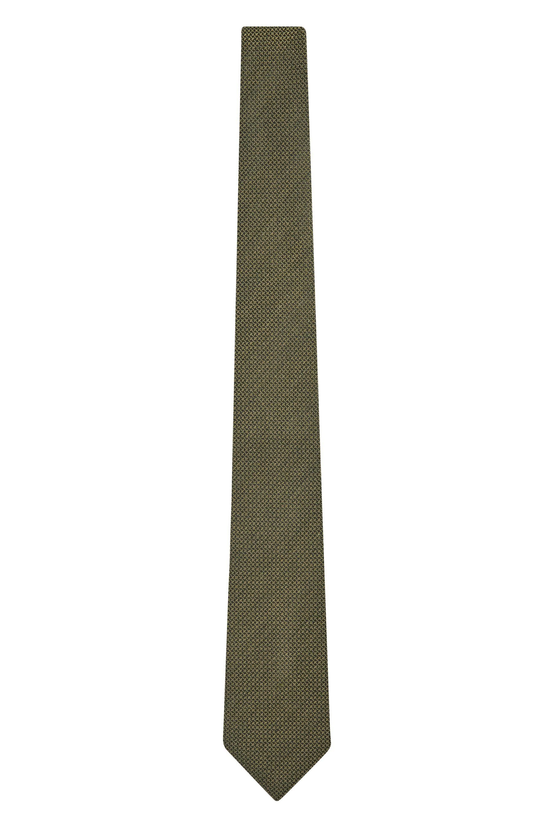 Dark (1-St) Signature Seidenkrawatte Krawatte Green Next Strukturierte