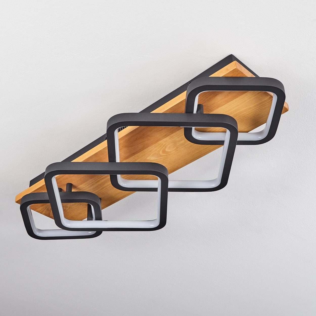 hofstein Deckenleuchte »Palermo« moderne aus Deckenlampe Metall/Holz