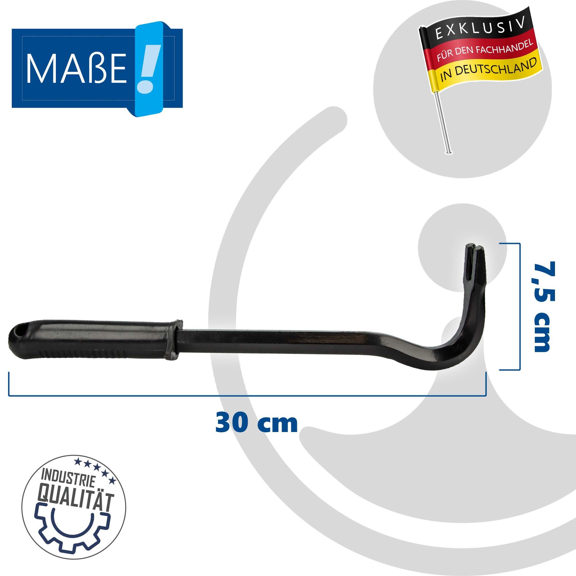 E.H.G Lucas Zugeisen Brecheisen Brechstange Nageleisen 300 mm, gehärtet, mit Griff