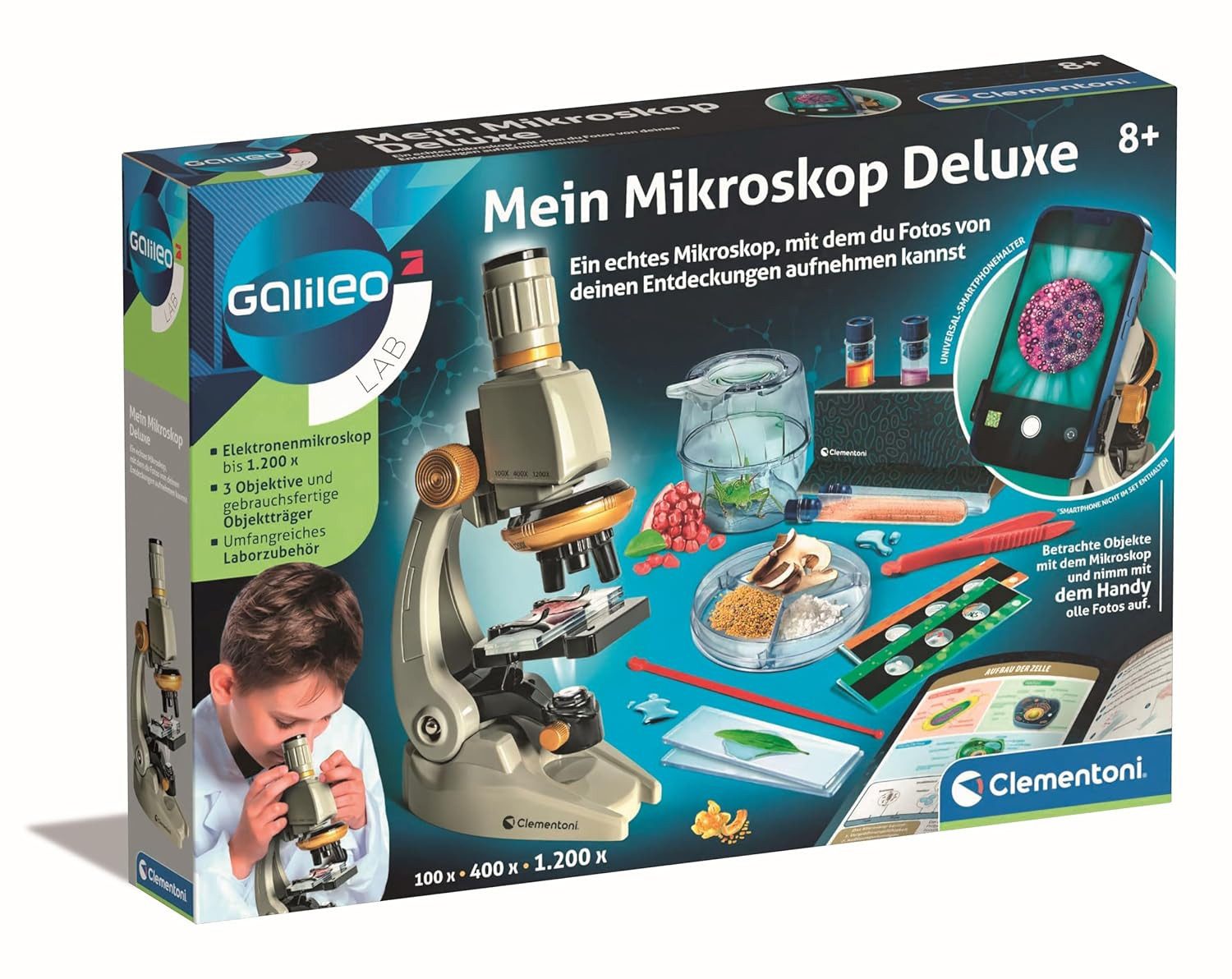 Clementoni® Experimentierkasten Clementoni 59349 - Galileo Lab Mein Mikroskop Deluxe