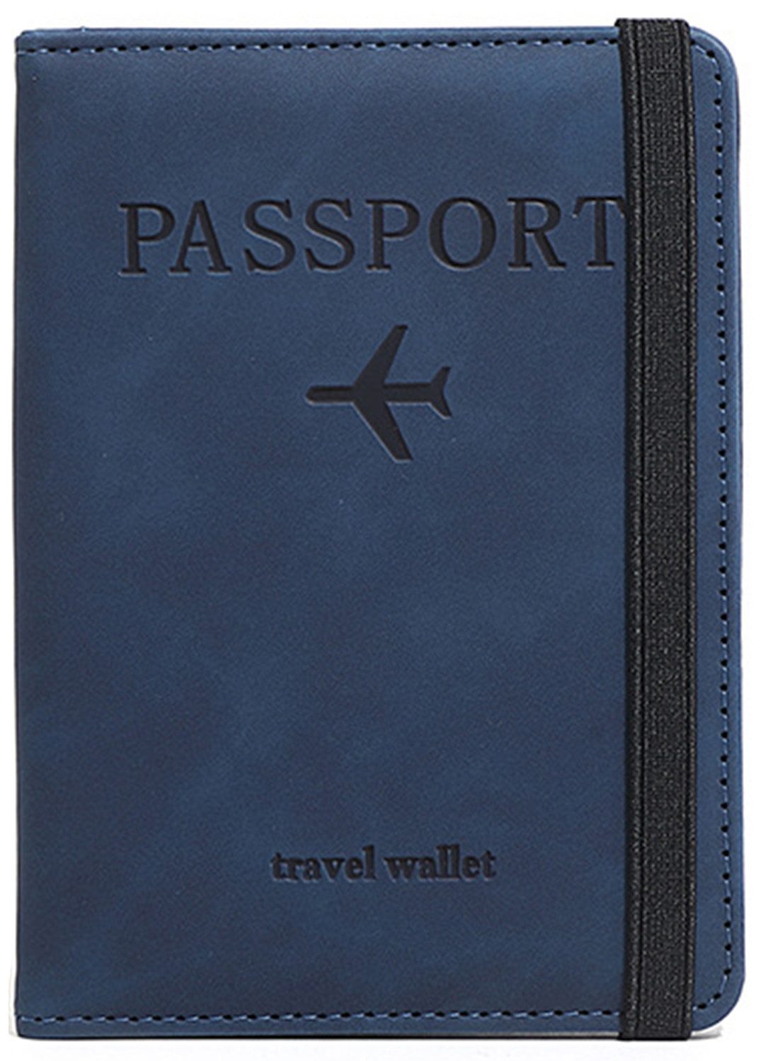 Diwzbyn Geldbörse Reisepasshülle mit RFID-Blocker,Passport Holder für Damen Herren, reisemappe für reisedokumente,ausweistasche Reise dokumente