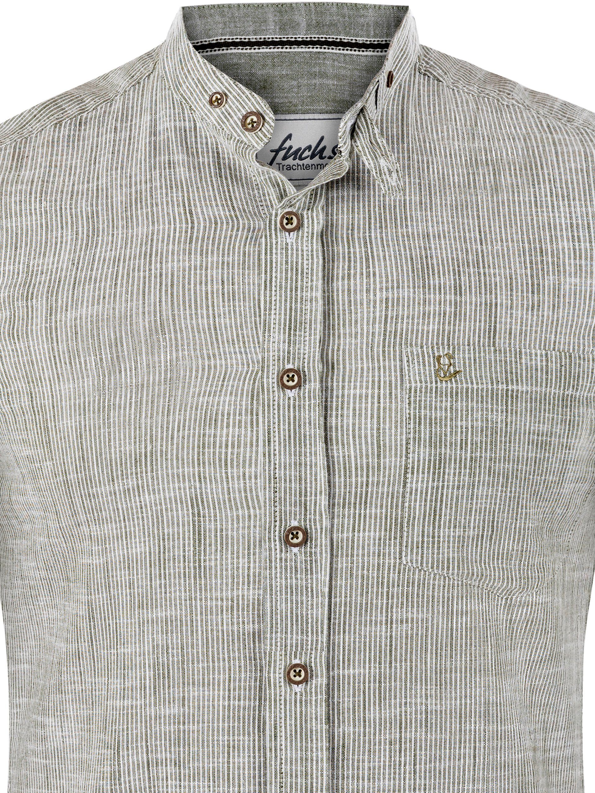 FUCHS Trachtenhemd Hemd Stefan tanne mit Stehkragen günstig online kaufen