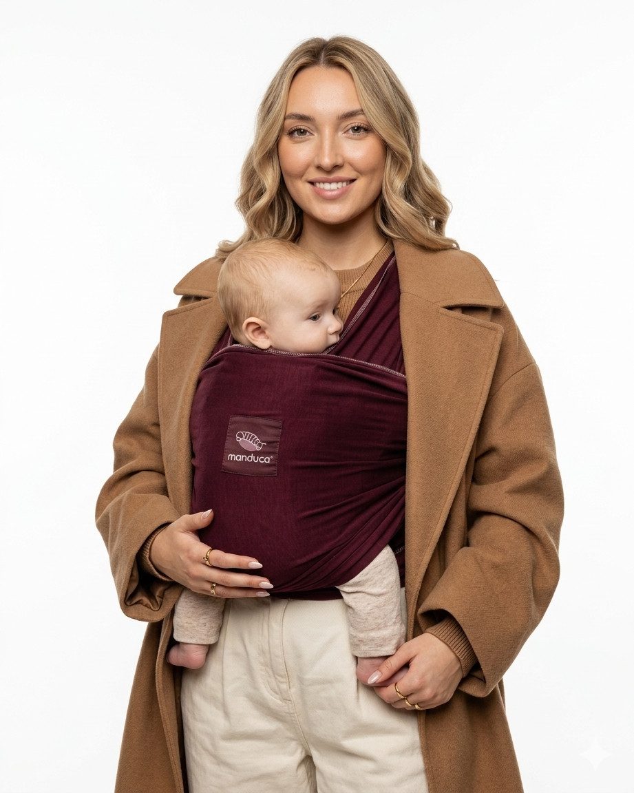 manduca Babytrage manduca Sling - Babytragetuch - Elastische Babytrage, Unterstützt die natürliche M-Position beim Baby. – Bild 2 von 5