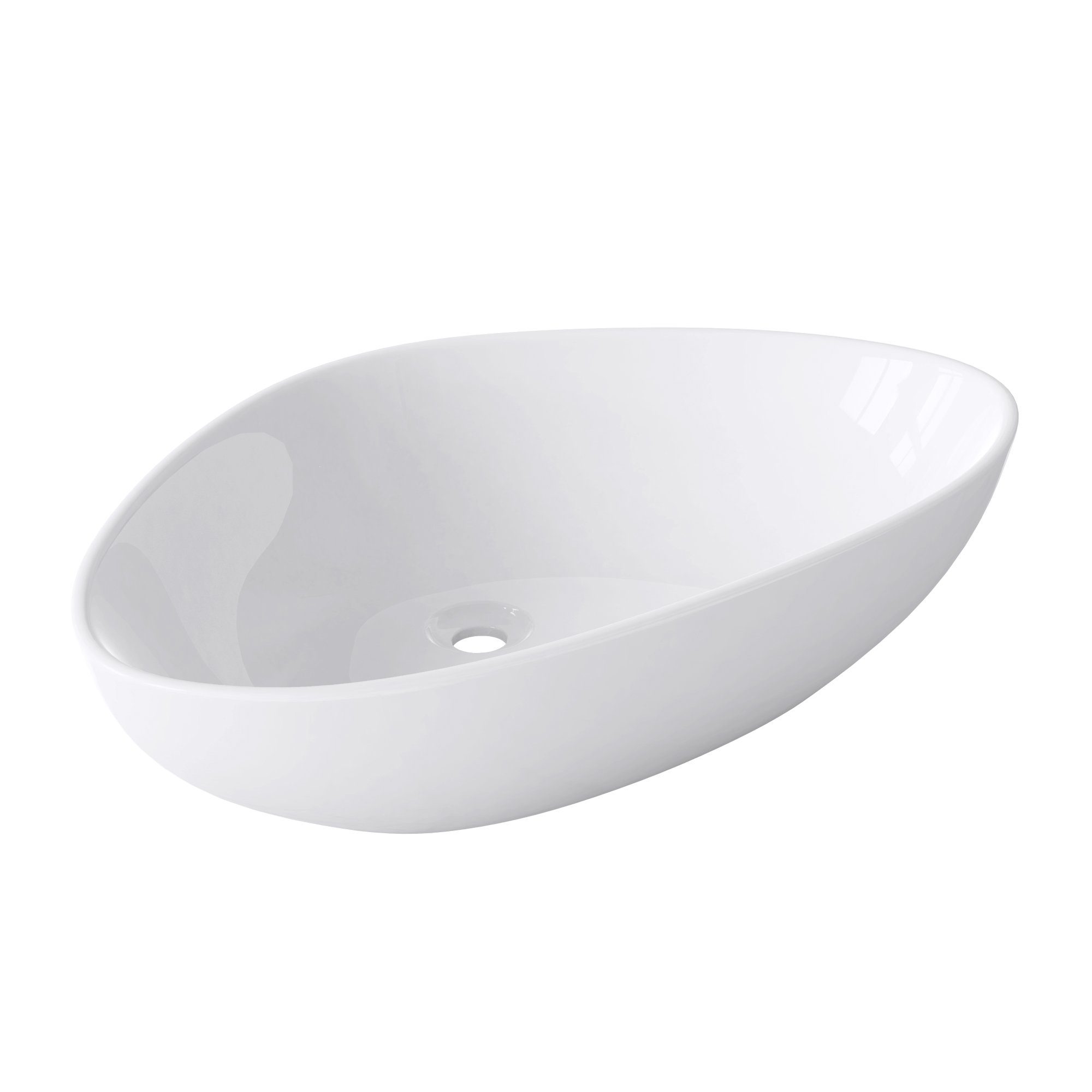 doporro Раковини Waschschale Brüssel aus Keramik inkl. Nano-Versiegelung DIN-Anschlüsse