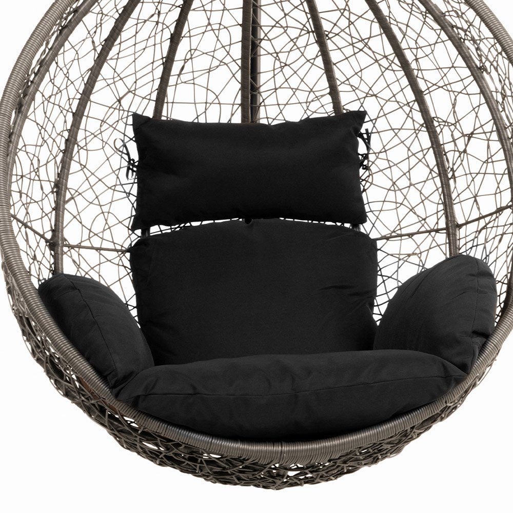 HOME DELUXE Auflagekissen Polyrattan Hängesessel CIELO Kissen, (1 St), Kissenbezug aus waschbaren Polyester – Bild 3 von 3