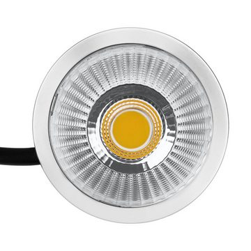LEDANDO LED Einbaustrahler IP44 LED Einbaustrahler Set extra flach in aluminium gebürstet mit 6,5