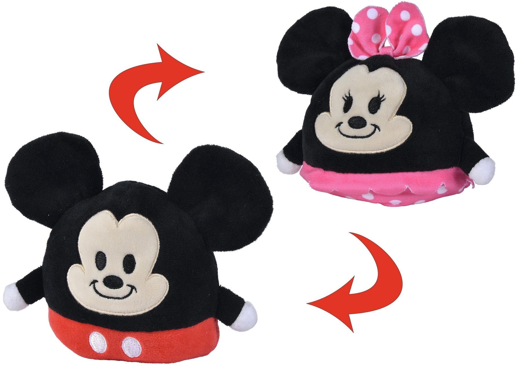 SIMBA Plüschfigur Plüsch Stofftier Disney Minnie & Mickey Wendeplüschtier 8cm 6315870364