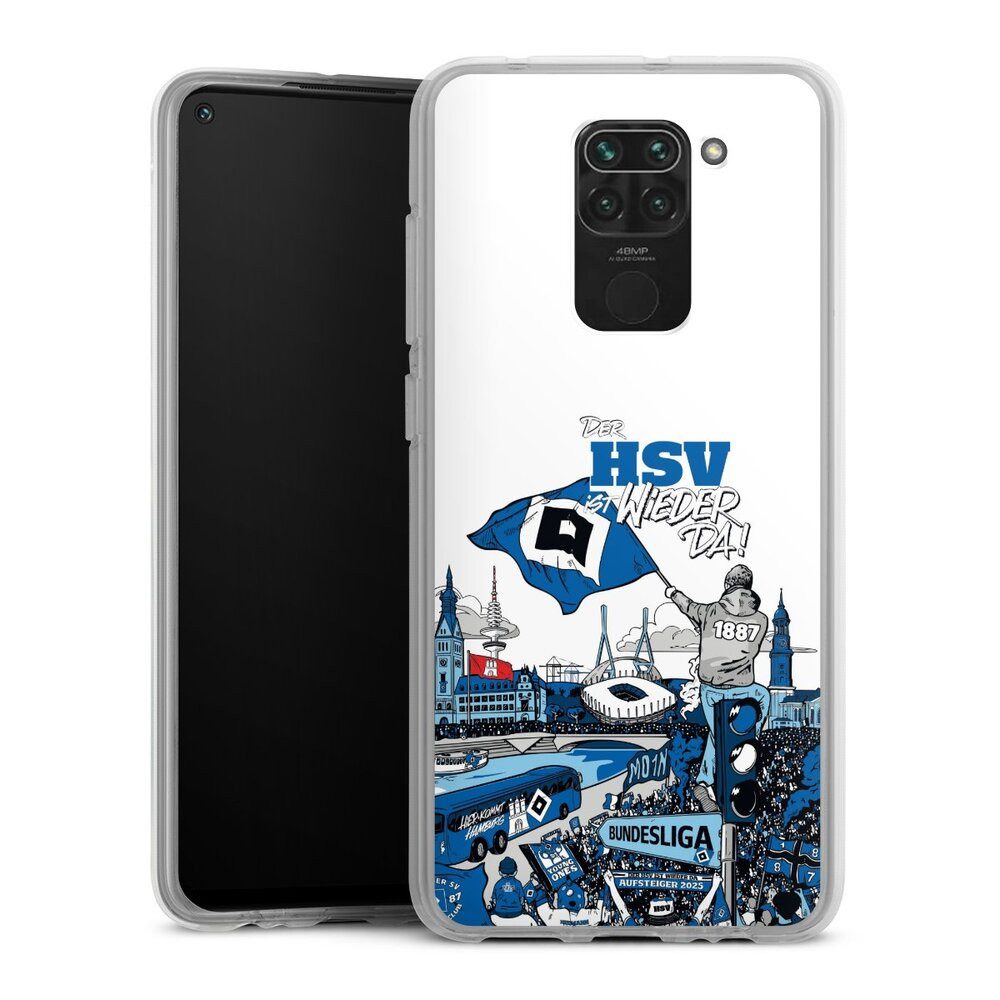 DeinDesign Handyhülle Hamburger SV Offizielles Lizenzprodukt Aufstieg, Xiaomi Redmi Note 9 Silikon Hülle Bumper Case Handy Schutzhülle