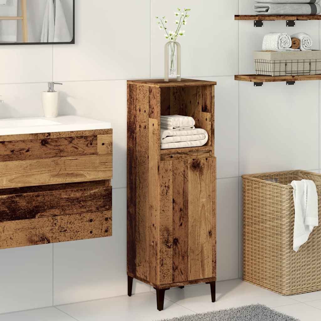 vidaXL Badezimmerspiegelschrank Badschrank Altholz-Optik 30x30x100 cm günstig online kaufen