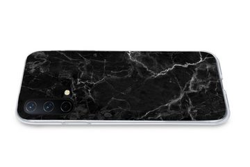 MuchoWow Handyhülle Marmor - Schwarz - Weiß - Textur - Marmoroptik, Phone Case, Handyhülle OnePlus Nord CE 5G, Silikon, Schutzhülle