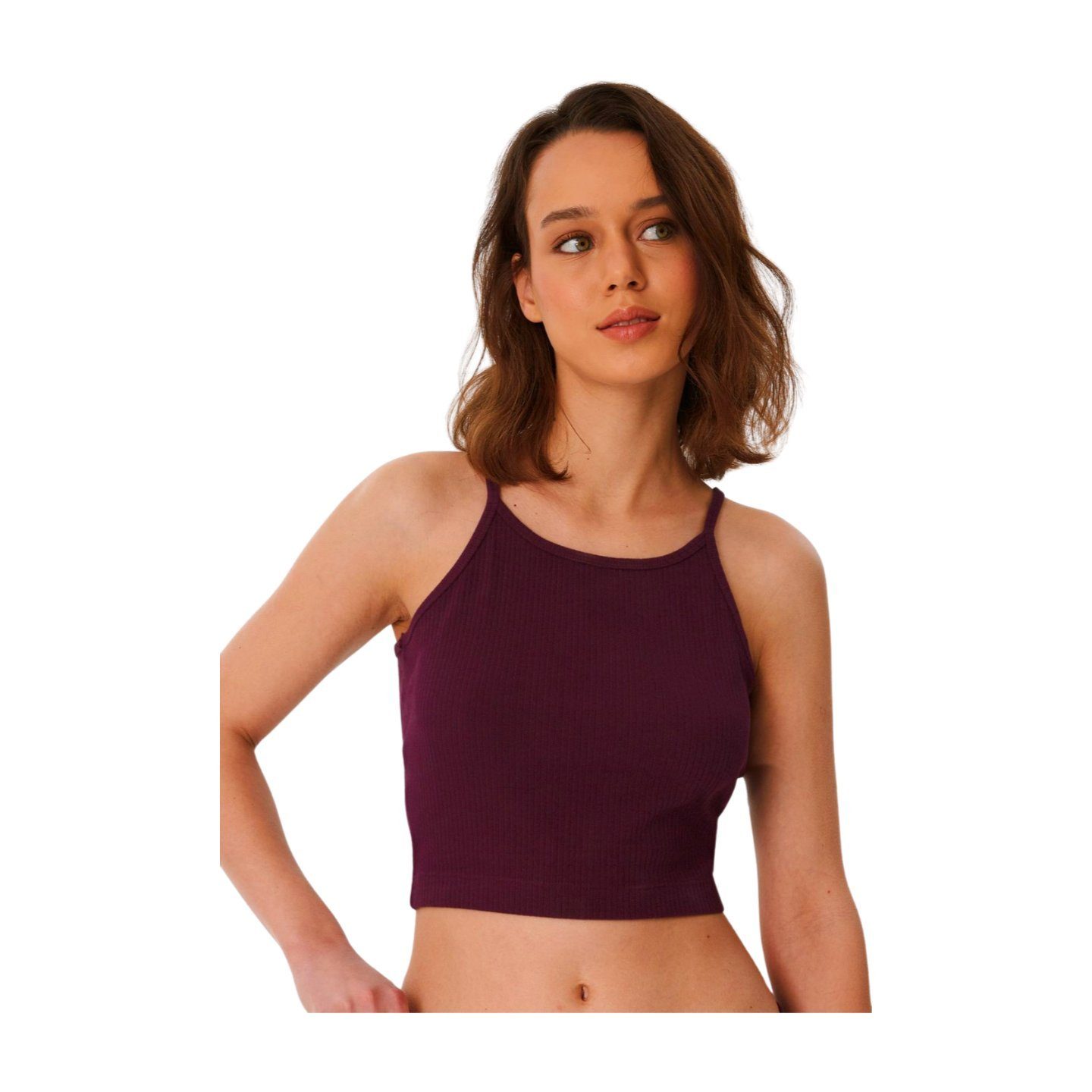 Leela COTTON Crop-Top Ripp Crop Top günstig online kaufen