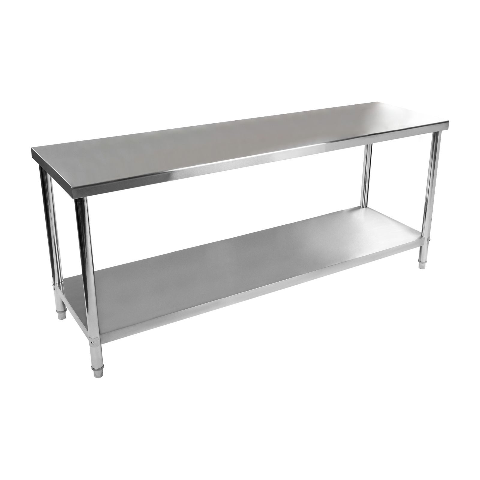 Royal Catering Arbeitstisch 200 x 60 cm Edelstahltisch 195 kg Edelstahl Gas günstig online kaufen