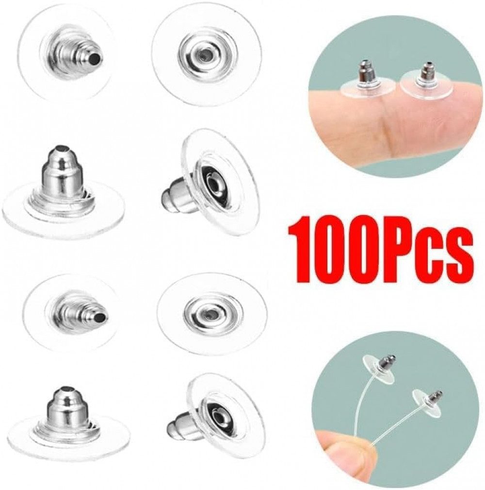 FELIXLEO Ohrring-Set Silikon Ohrring Stopper Klar & Gummi Ohrstecker Versch günstig online kaufen