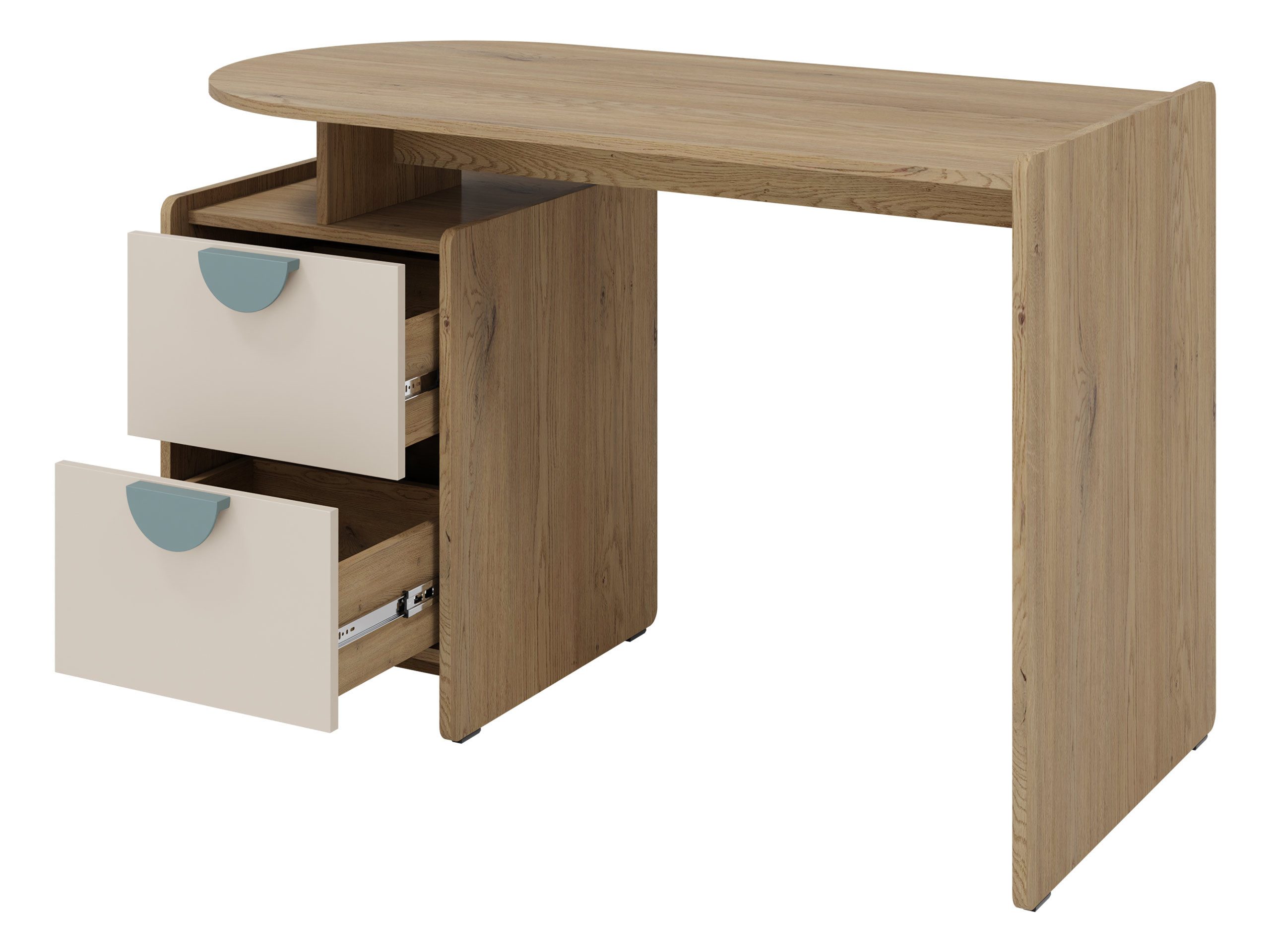 MIRJAN24 Schreibtisch Lexi 2S 12 L / P (mit zwei Schubladen), Universal - Links / Rechts