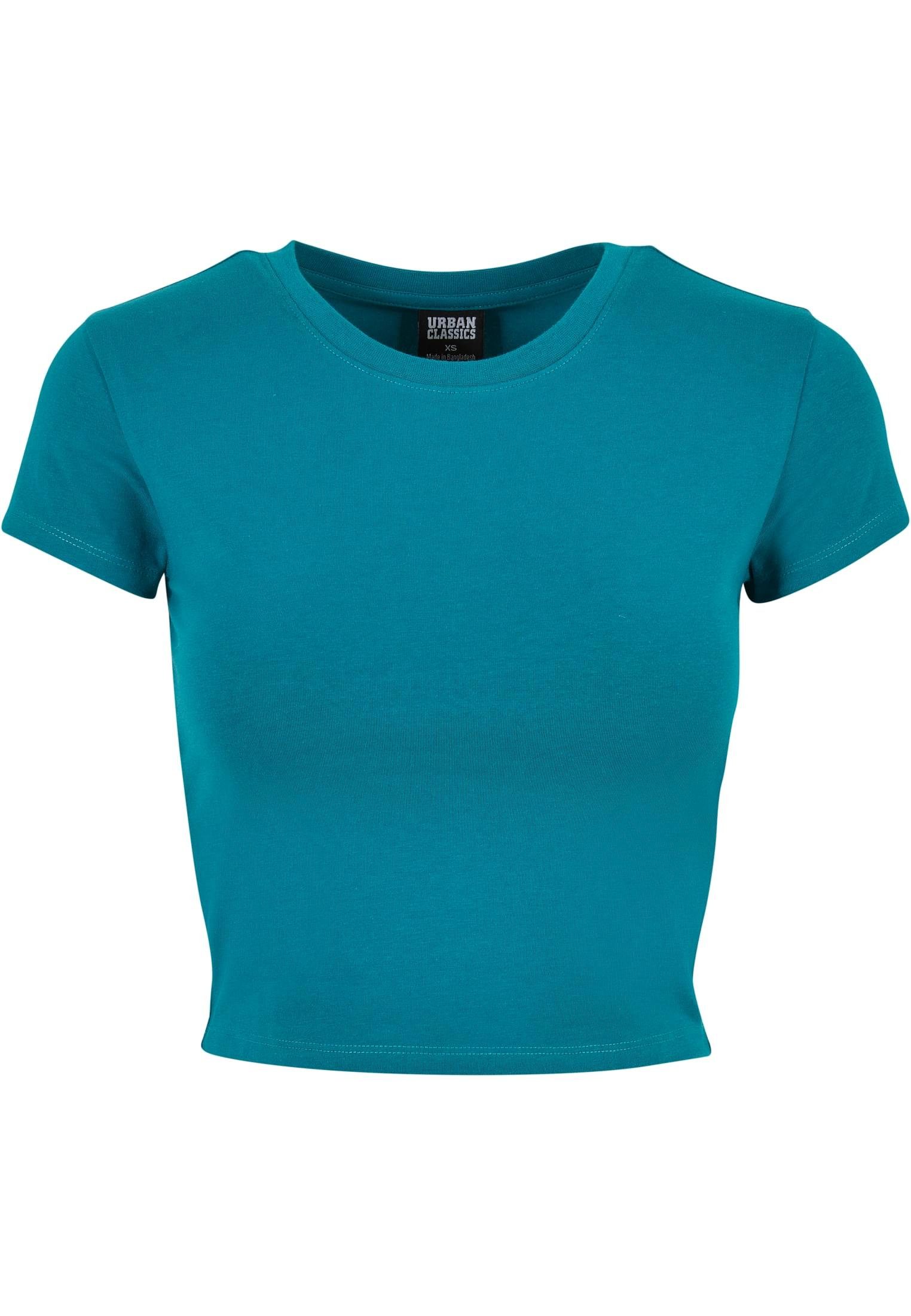 Ladies T-Shirt (1-tlg) CLASSICS Jersey Stretch URBAN Cropped Damen watergreen Tee