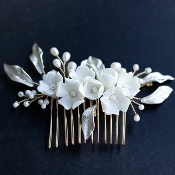 Brautkrone Diadem Haarkamm Braut Haarschmuck Hochzeit Hochzeitsschmuck (1-tlg., 1-teilig), handgefertigt