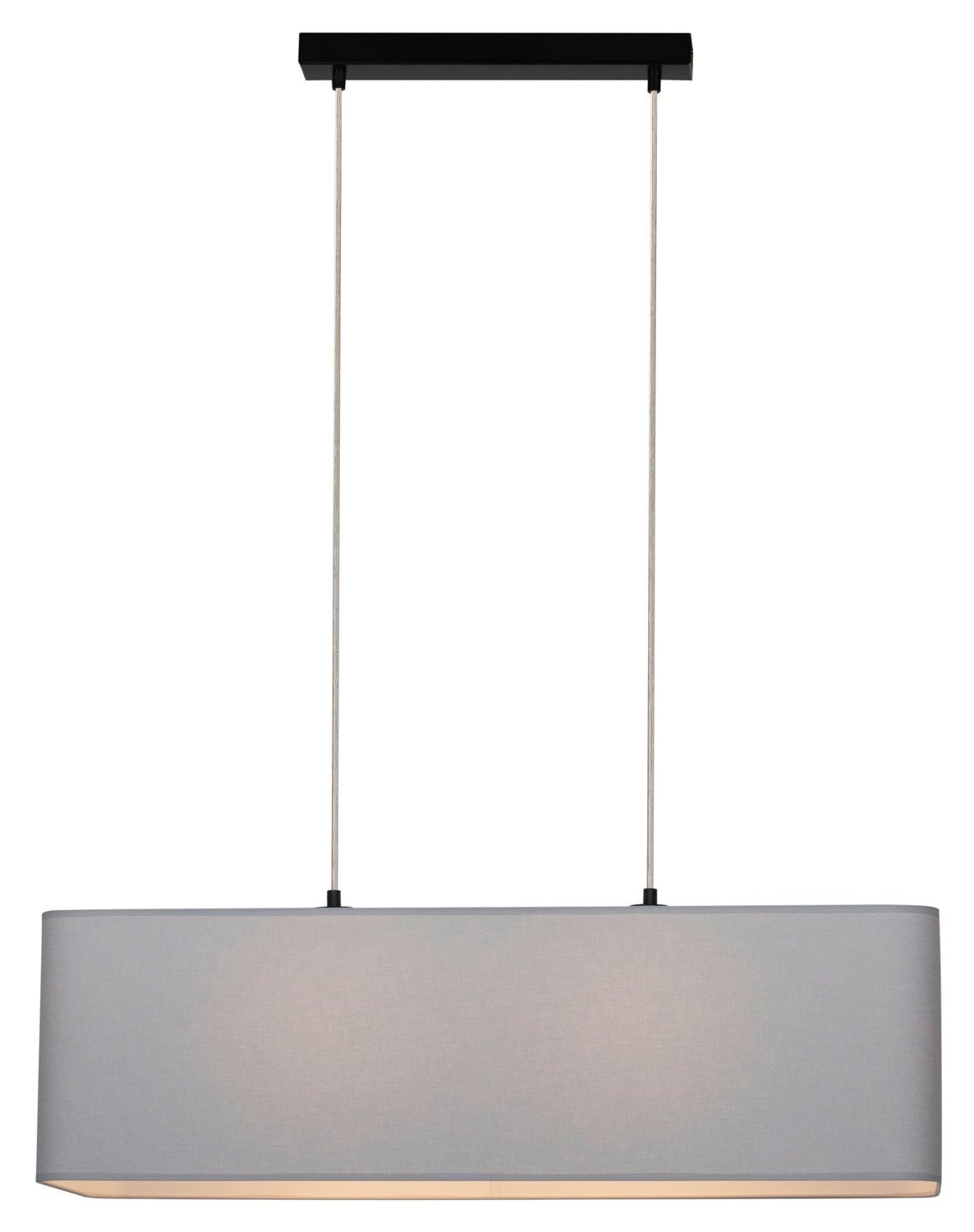MONDO Pendelleuchte CASSIDA, 2-flammig, Grau, Schwarz, Metall, ohne Leuchtmittel, Hängeleuchte, Hängelampe