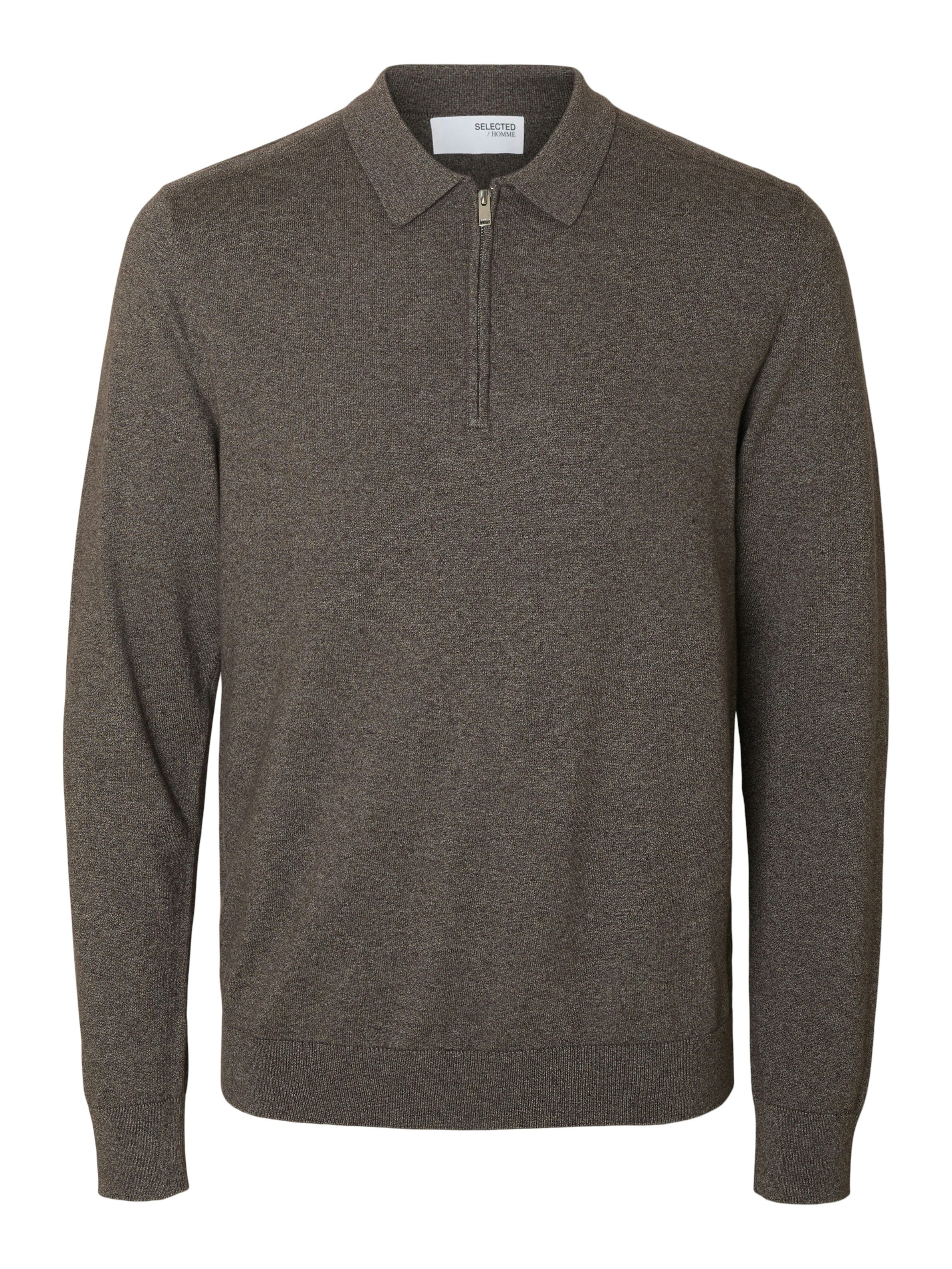 Polokragenpullover SLHBERG LS HALF ZIP POLO NOOS