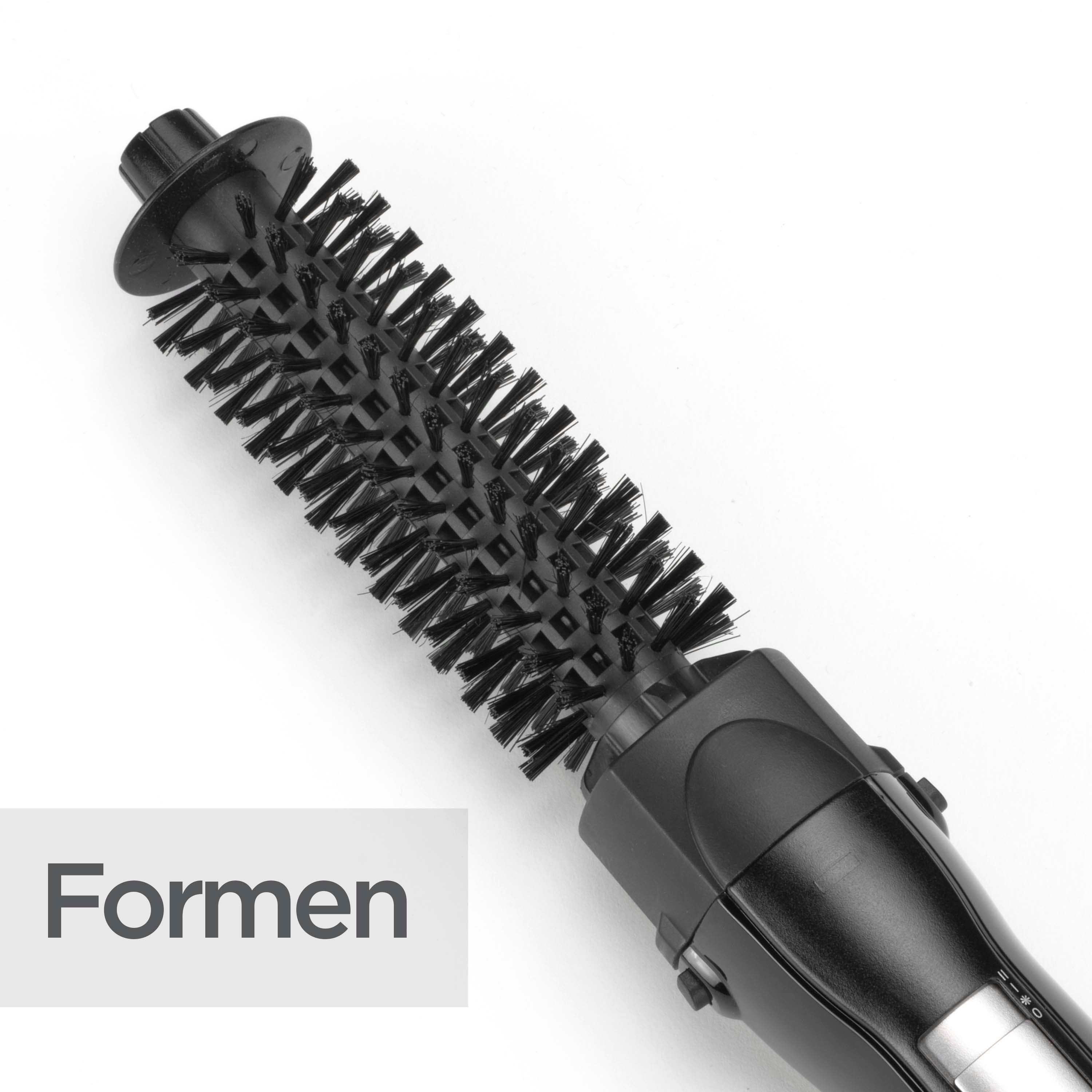 BaByliss Warmluftbürste BaByliss Shape & Smooth Warmluftbürste für kurze Haare, AS82E, 800 W, Rundbürstenföhn mit 2 Aufsätzen für Volumen und Fülle schwarz