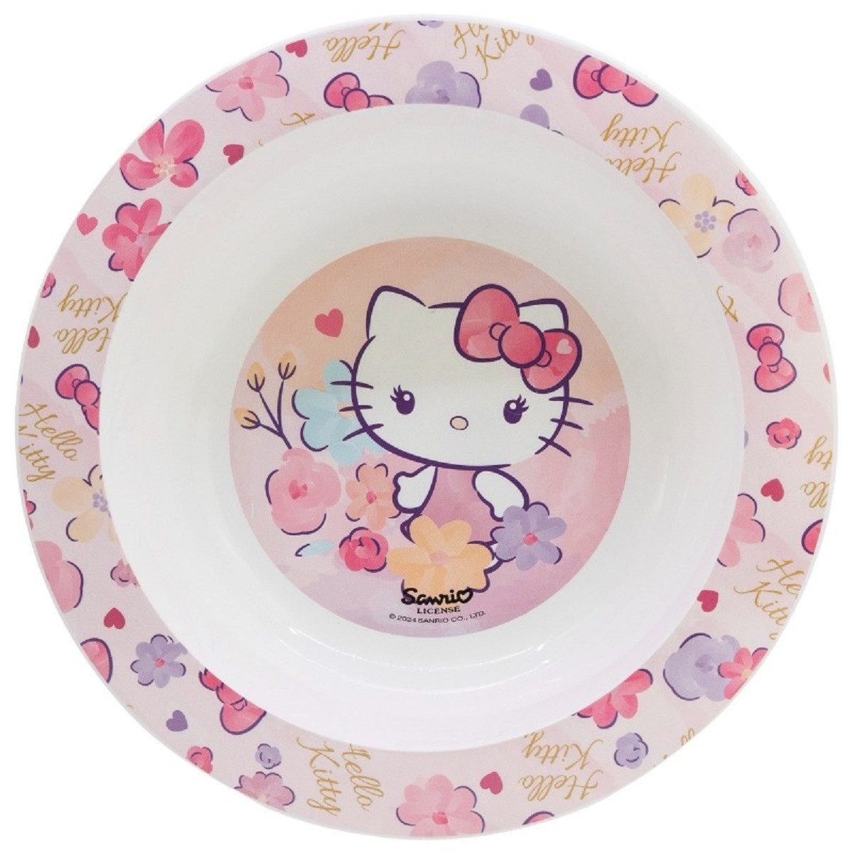 Hello Kitty Frühstücksteller Kindergeschirr ab 4 Jahren Schale für Kinder mikrowellengeeignet
