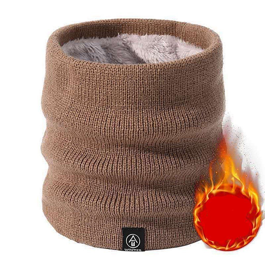WaKuKa Mütze & Schal Warmer Halstuch für Männer und Frauen, kaltes Wetter Khaki