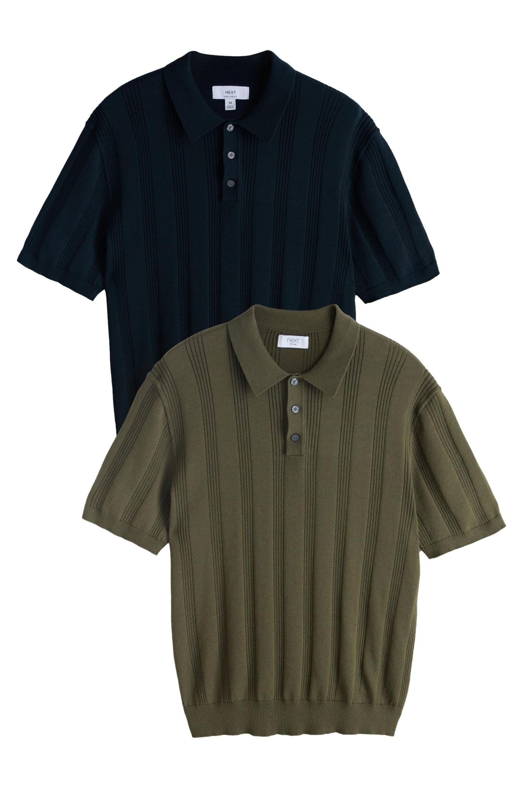 Next Poloshirt Regular Fit Poloshirts aus Strick, 2er-Pack (2-tlg)