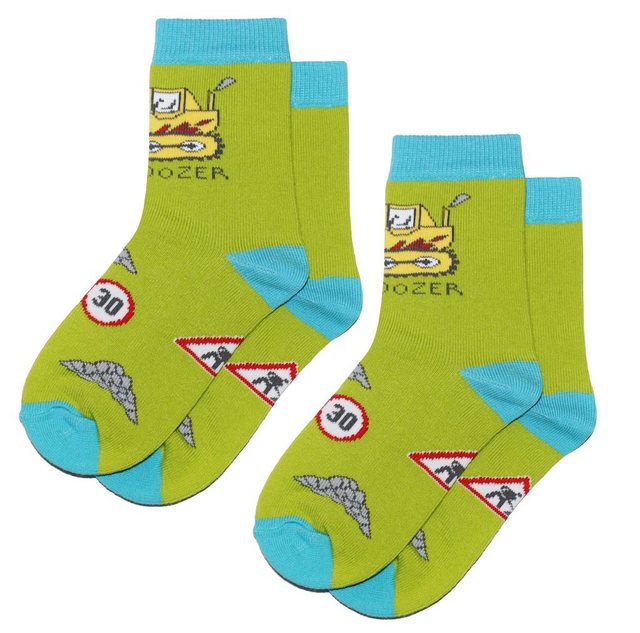 WERI SPEZIALS Strumpfhersteller GmbH Socken »Kinder Socken 2 er Pack für Jungs Bulldozer  - Onlineshop Otto