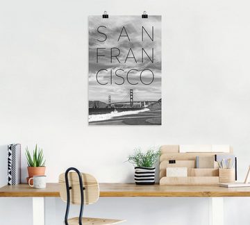Artland Poster Golden Gate Bridge & Baker Beach, San Francisco (1 St), als Alubild, Leinwandbild, Wandaufkleber oder Poster in versch. Größen