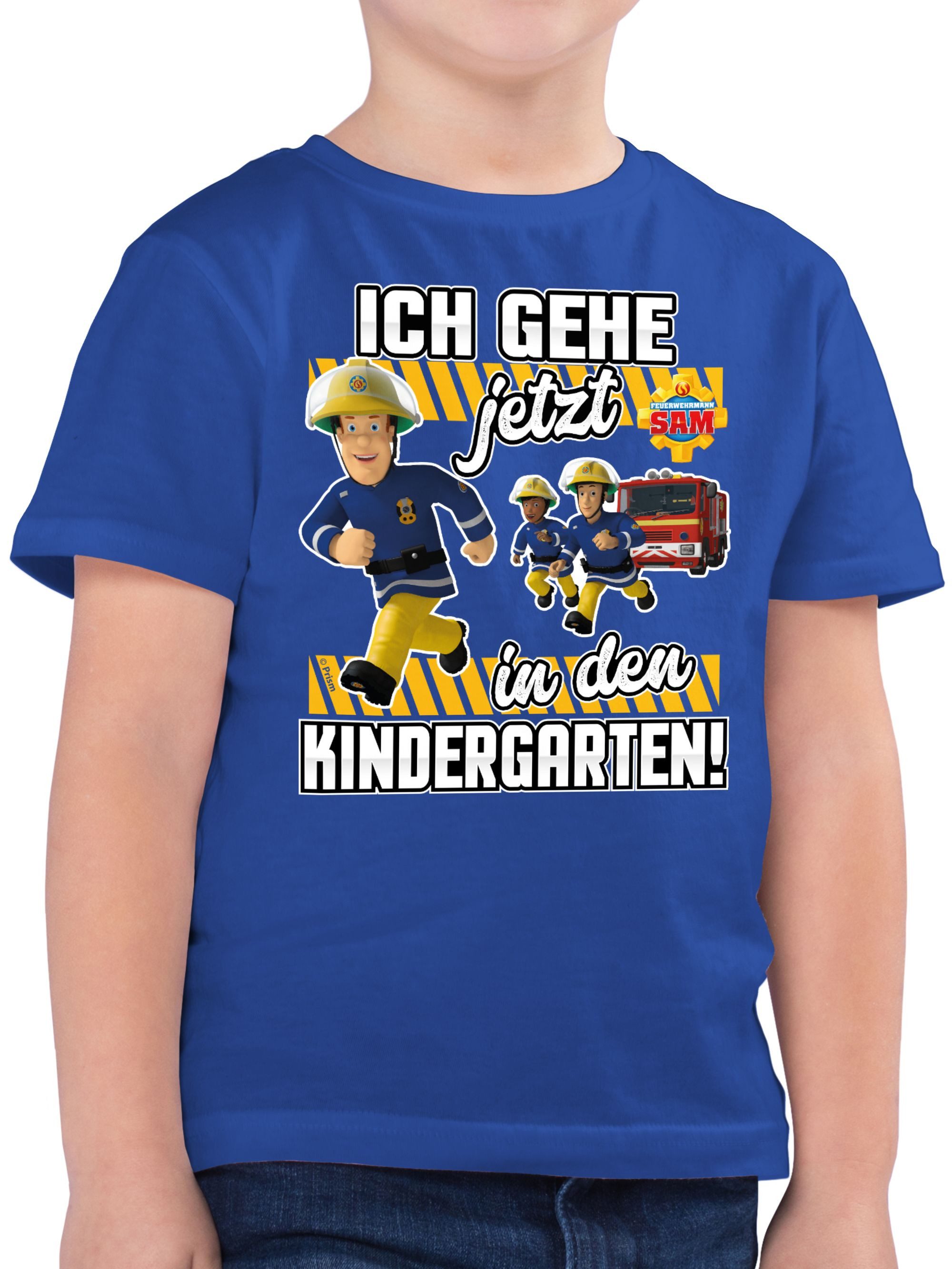 Shirtracer T-Shirt Ich gehe jetzt in den Kindergarten! (1-tlg) Feuerwehrmann Sam Jungen