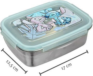 UNDERCOVER Lunchbox Brotdose & Trinkflasche, Stitch, Aluminium, Edelstahl, (Set, 2-tlg), mit Trinkflasche