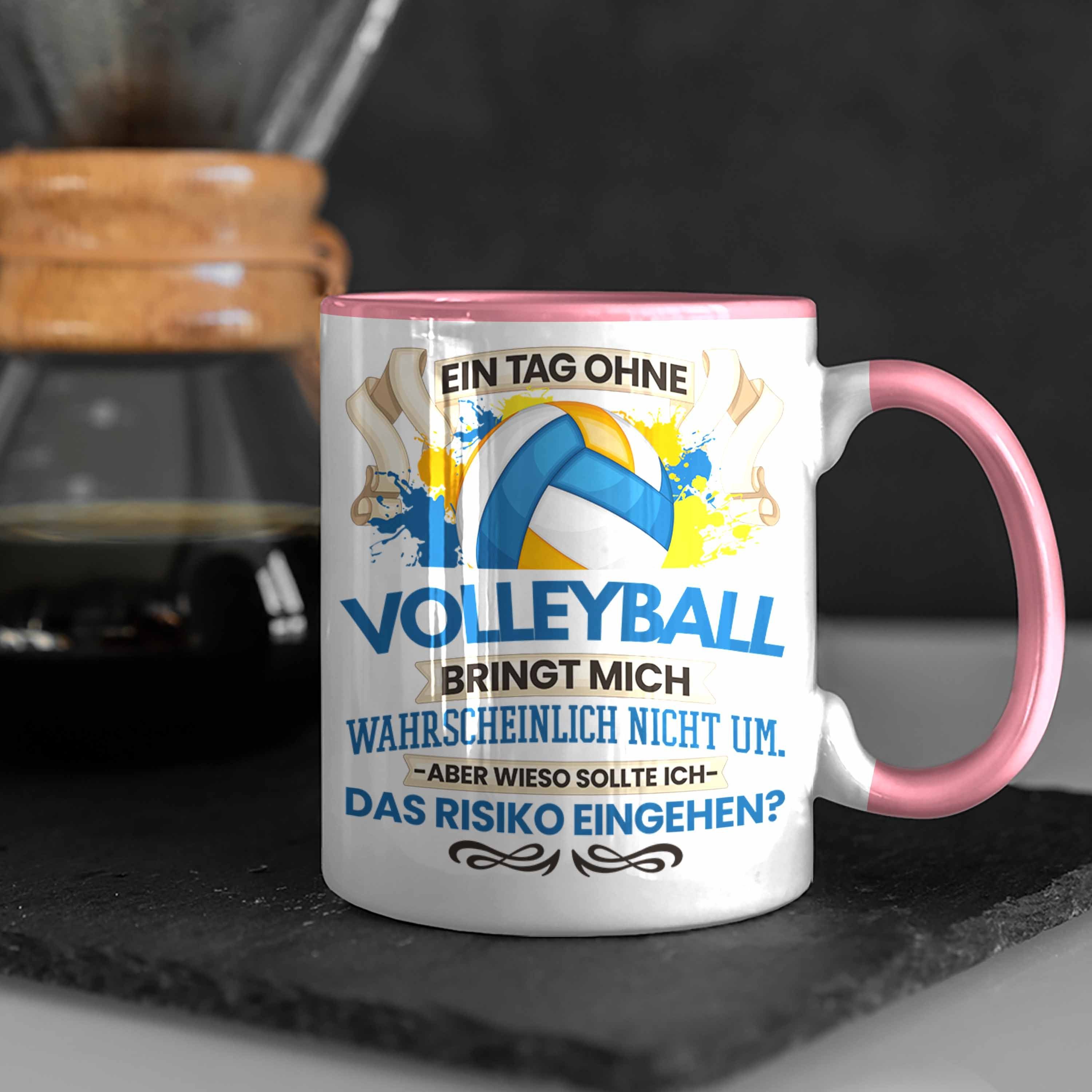 Trendation Tasse Trendation - Volleyball Tasse Rosa Spieler Volleyball-Trainer Geschenk für