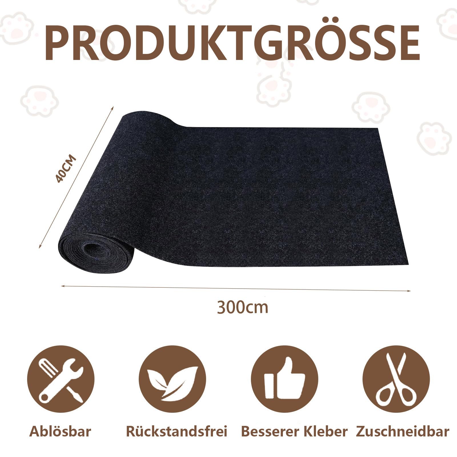 Ledander Kratzmatte Selbstklebende Kratzteppich Katze Wand günstig online kaufen