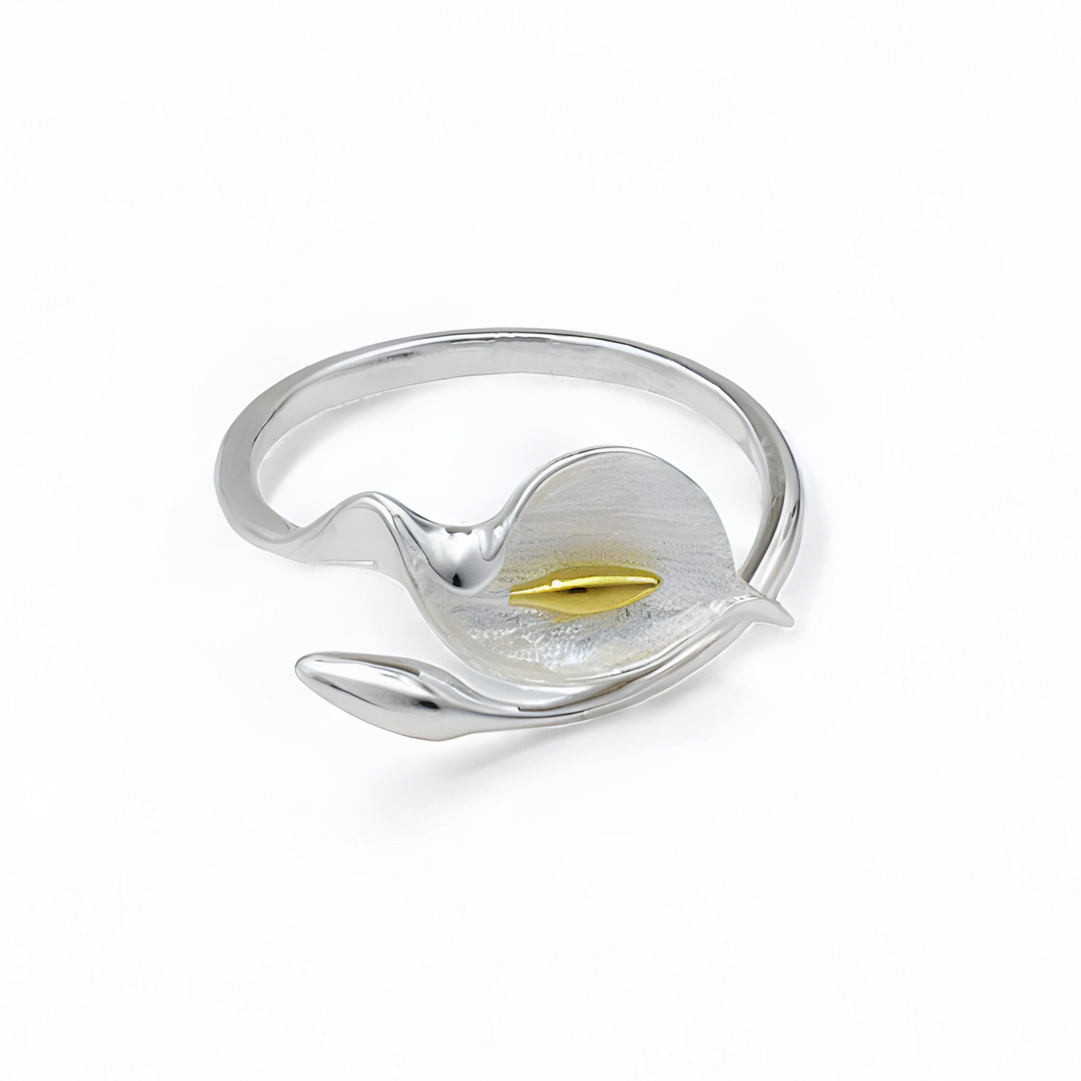 Runde Perlé Silberring eleganter Ring Calla günstig online kaufen