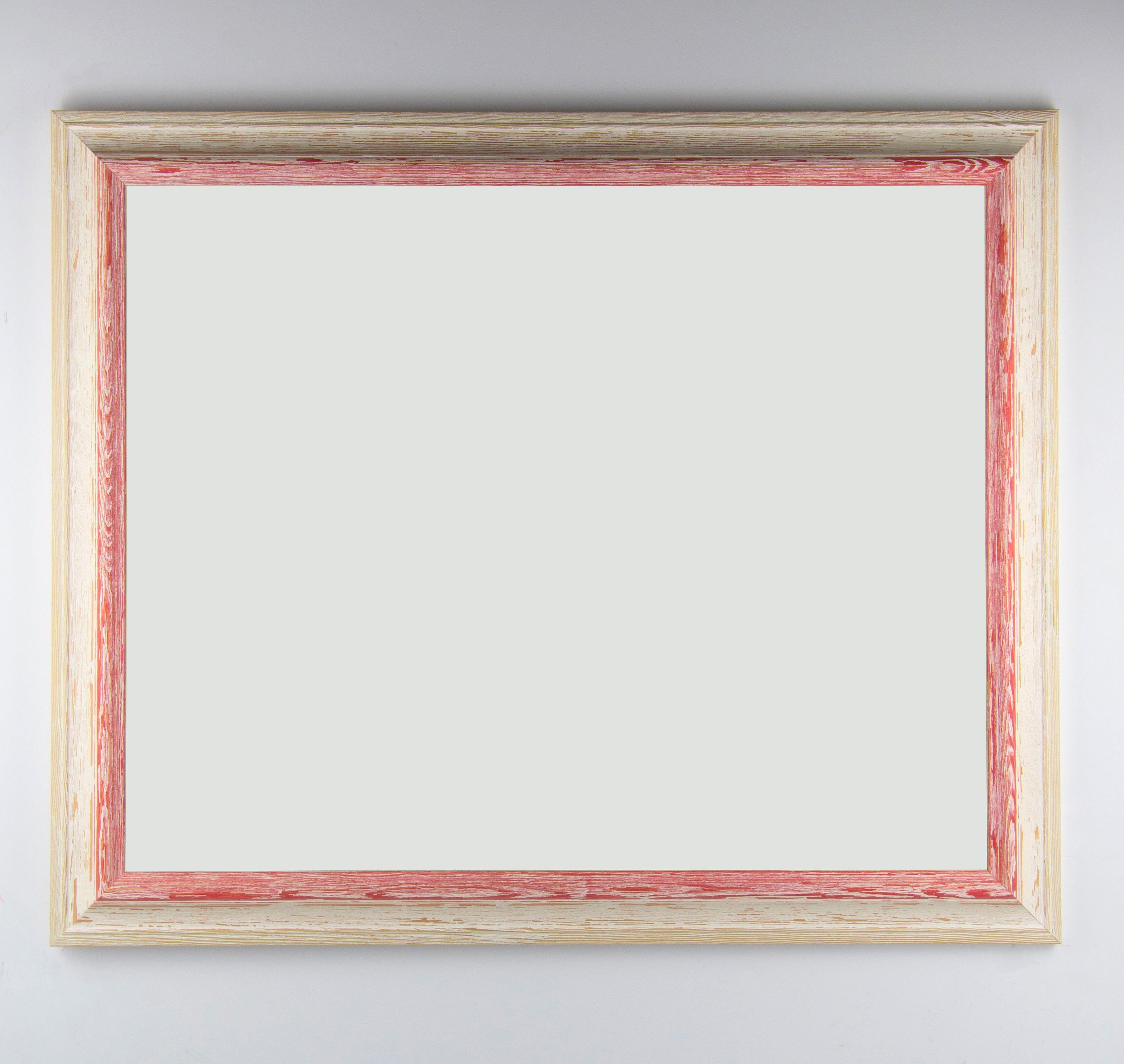 myposterframe Einzelrahmen Artemis Echtholz 20x30 Echtholz cm, Stück), Vintage, zweifarbig, Weiß (1 Rot