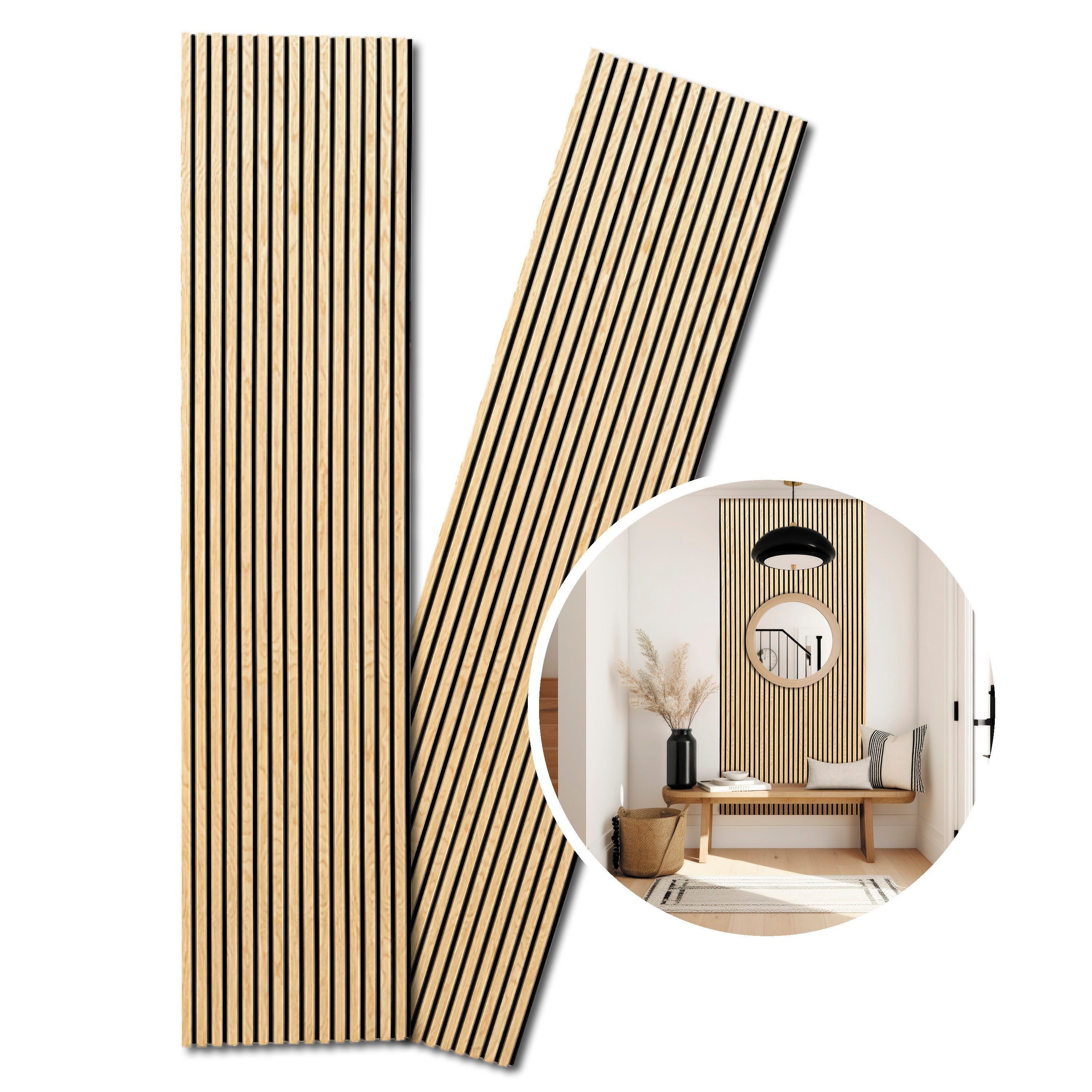 Kaiser plastic Wandpaneel Holz Akustikpaneele - Wandverkleidung, Lamellenwa günstig online kaufen