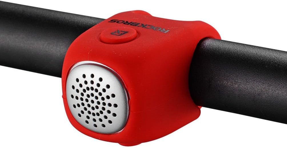 ROCKBROS Fahrradklingel Elektronisch E-Klingel Miniklingel Glocke, IPX4 Wasserdicht aus Elastischem Silikon