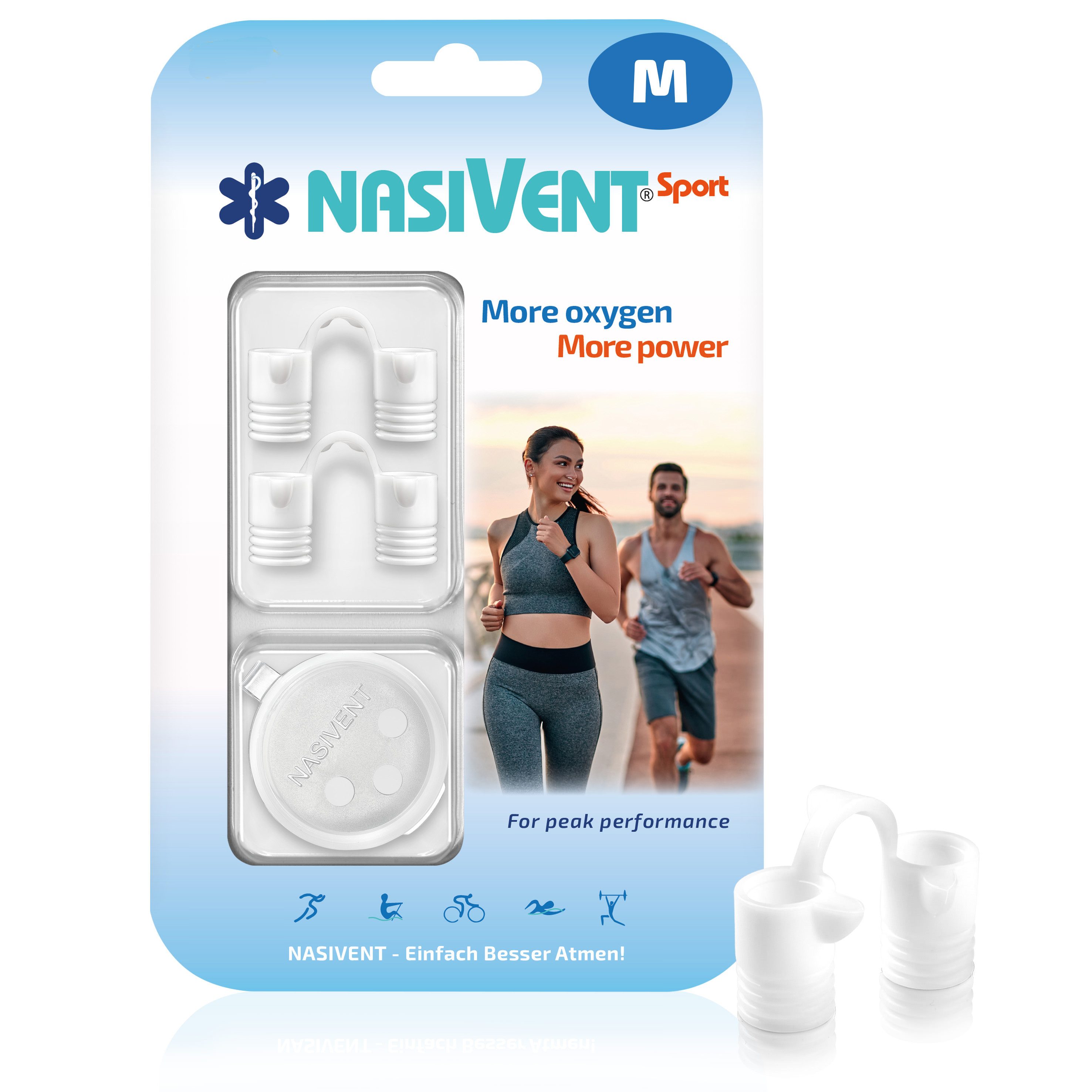 Nasivent Nasenspreizer Nasivent Sport Nasendilatator für Fitness Training, Ausdauer Sport, Schnarchen, Atmung
