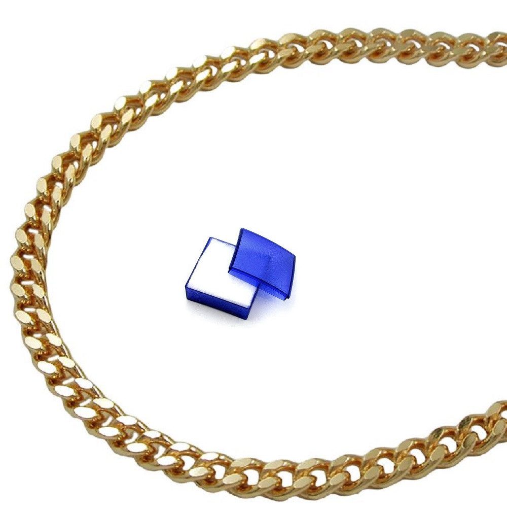 Kette ohne Anhänger Kette Flachpanzer 2,6 mm vergoldet AMD 70 cm kl. Schmuckbox