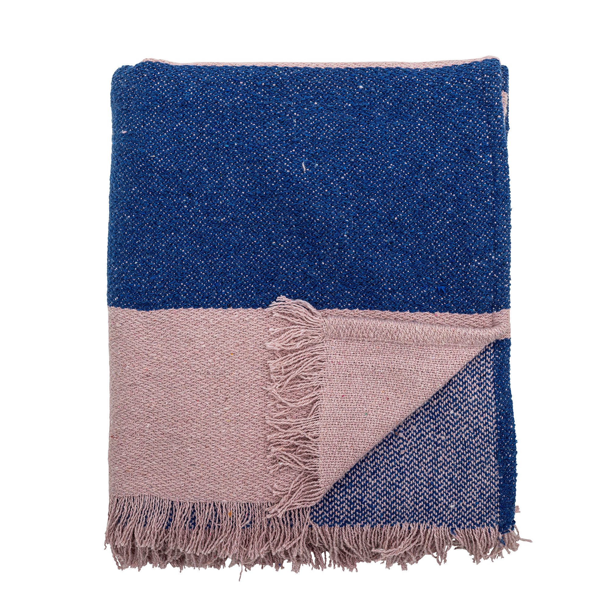 Wohndecke Bloomingville Cadeo Decke, Blau, 160 x 130 cm, Bloomingville