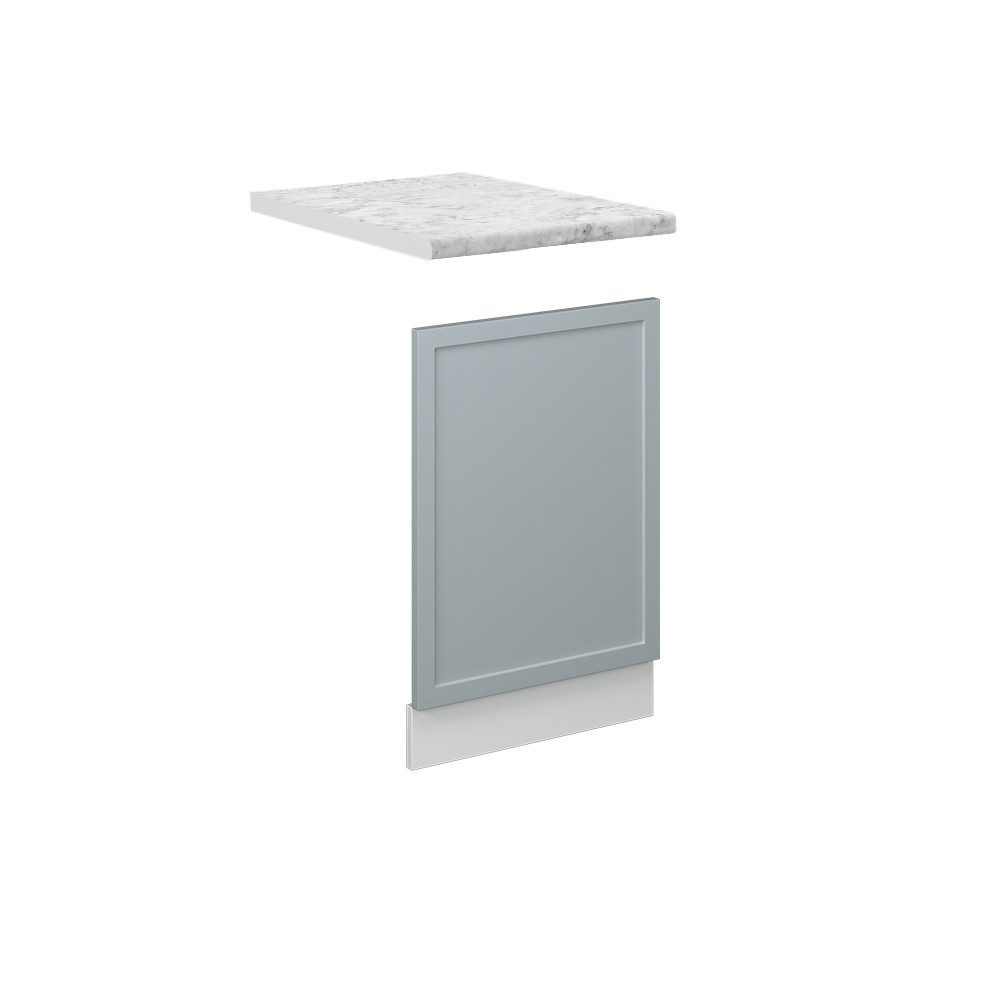Vicco Frontblende Fame-Line, Hellblau-grau/Weiß, 45 cm, AP Marmor (1 St)