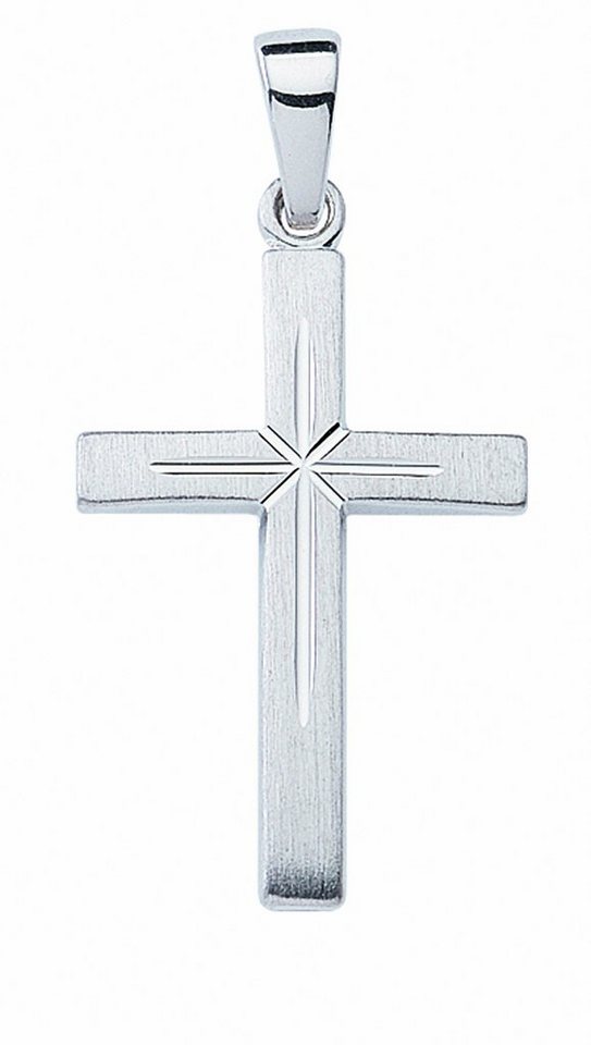 Adelia´s Kette mit Anhänger 925 Silber Kreuz Anhänger, Schmuckset - Set mit  Halskette, Maße des Anhängers - Breite 14,9 mm - Höhe 22 mm