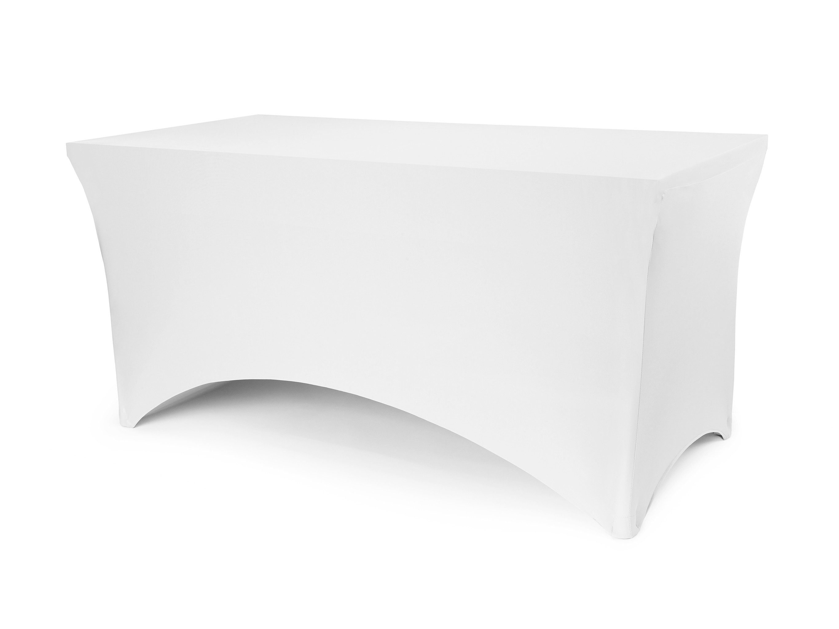 partydeco Tischläufer, Tischhusse 183x76cm rechteckig Weiß