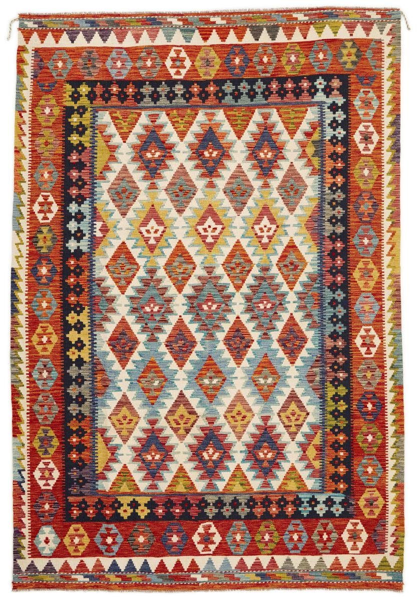 Orientteppich Kelim Afghan 200x301 Handgewebter Orientteppich, Nain Trading, rechteckig, Höhe: 3 mm