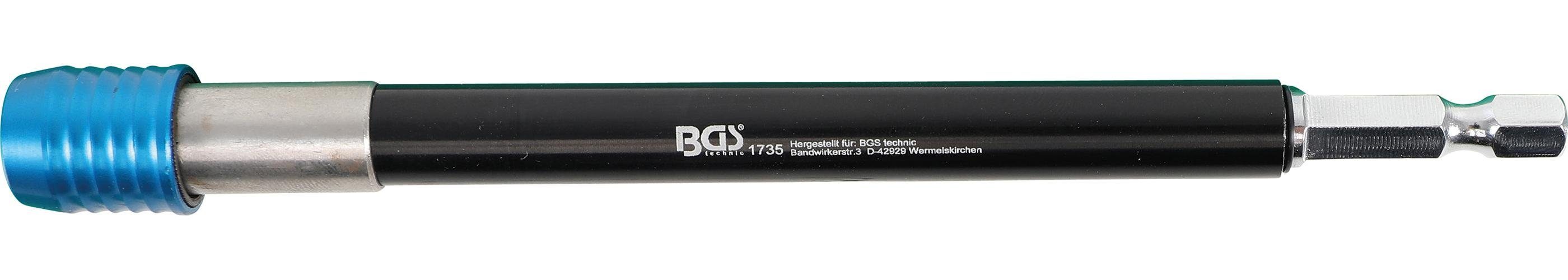BGS technic Ratschenringschlüssel Automatischer Bithalter, Abtrieb Innensechskant 6,3 mm (1/4), 150 mm