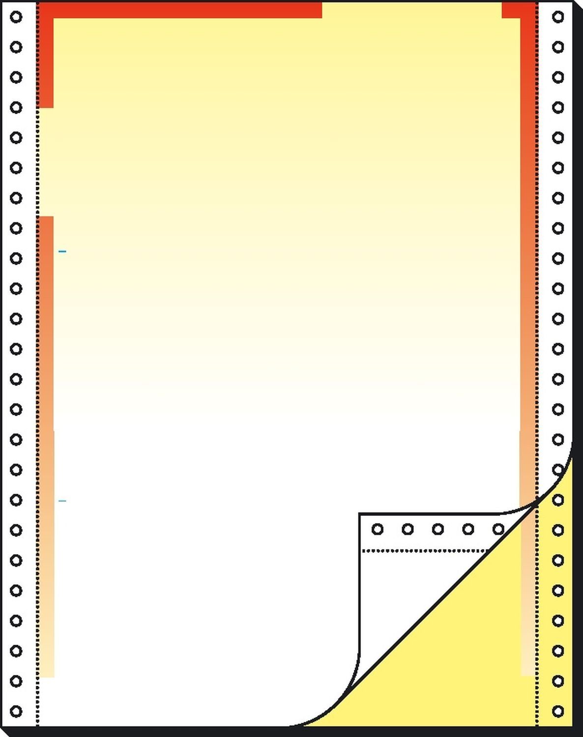 Sigel Druckerpapier sigel endlos, Computer-Briefbogen Farbverlauf rot/gelb