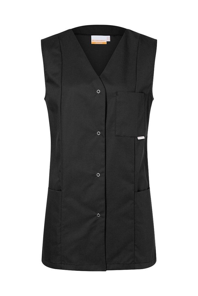 Karlowsky Fashion Schlupfbluse KARLOWSKY Damen Kasack SARA Ärmellos V-Neck Comfort-Fit Schwarz