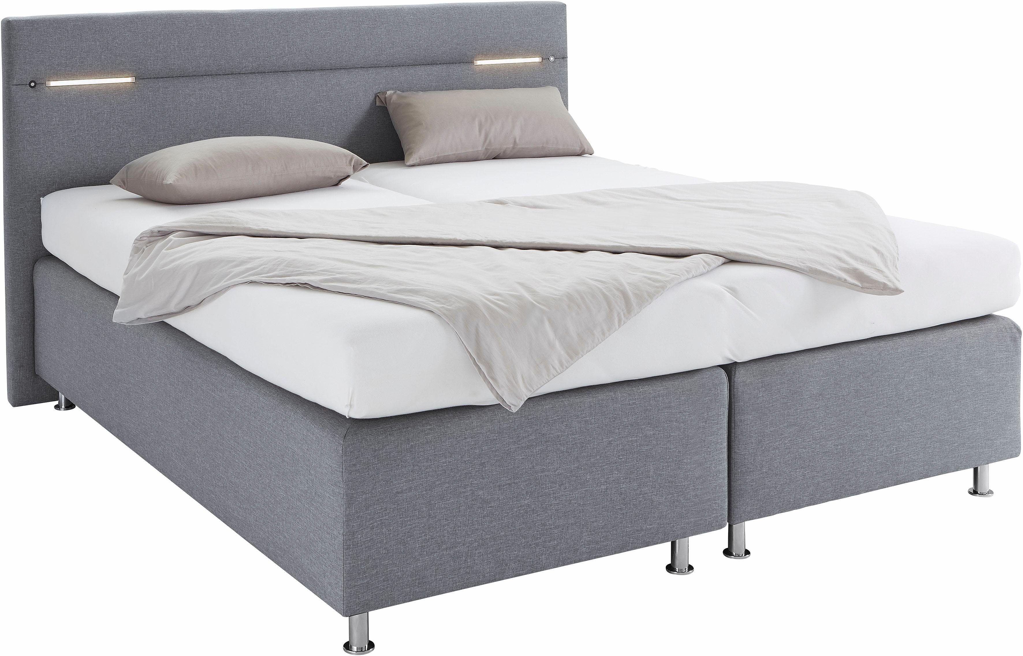 Westfalia Schlafkomfort Boxspringbett wahlweise mit LED-Beleuchtung günstig online kaufen