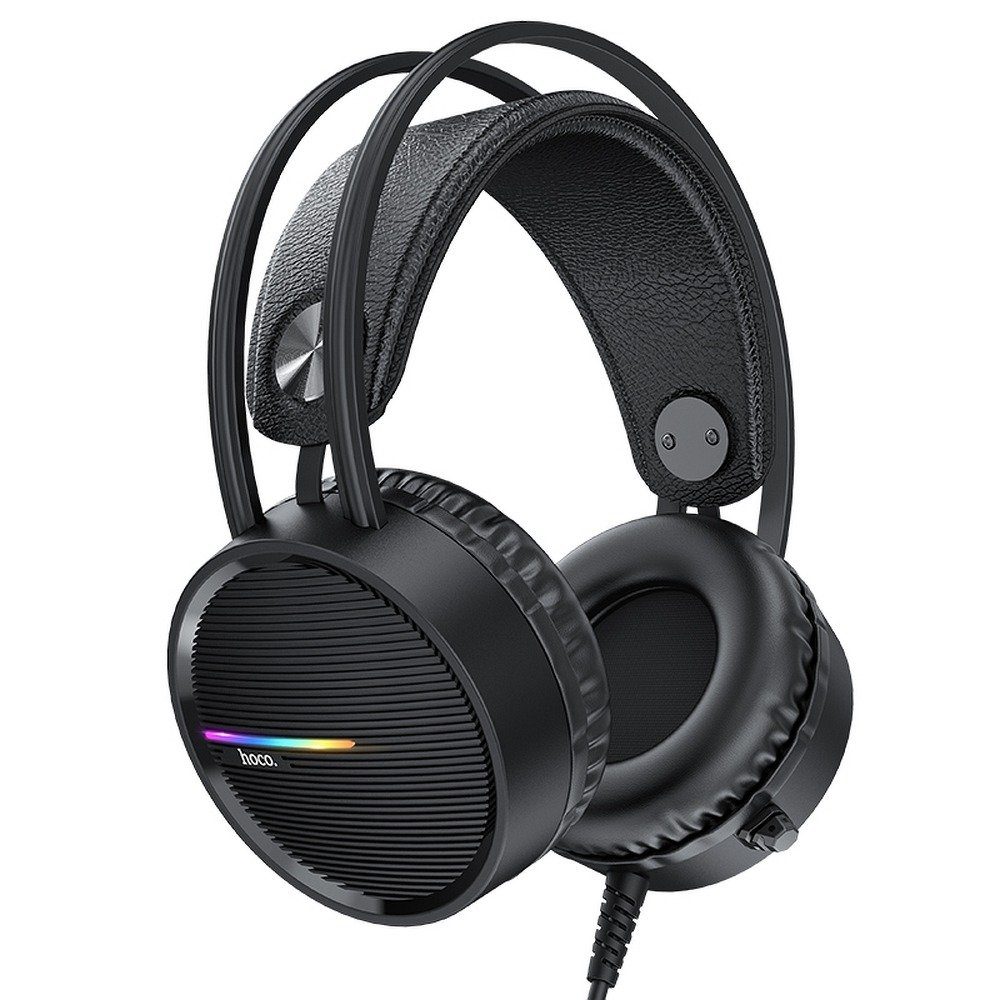 Hoco HOCO Gaming-Headset Mikrofon Headset Gaming Surround Virtual RGB-LED Sound, Stereo