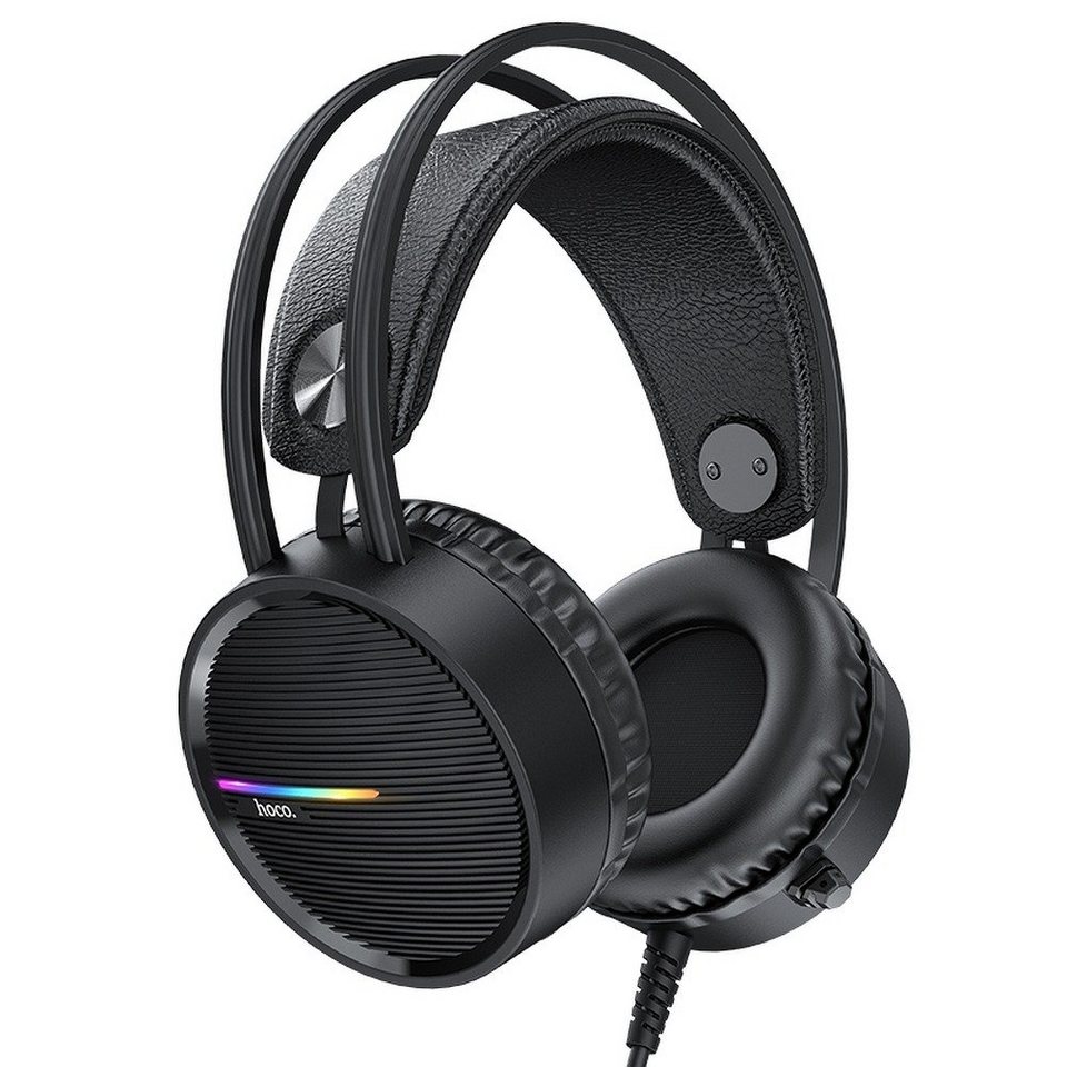 HOCO Hoco Gaming Headset Stereo Virtual Surround Sound, Mikrofon RGB-LED  Gaming-Headset